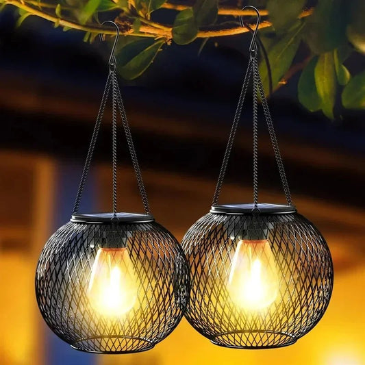 Outdoor Hanging Lights Waterproof Solar Lanterns