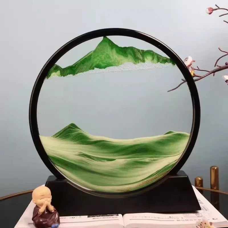 Round Glass Deep Sea Sandscape Hourglass