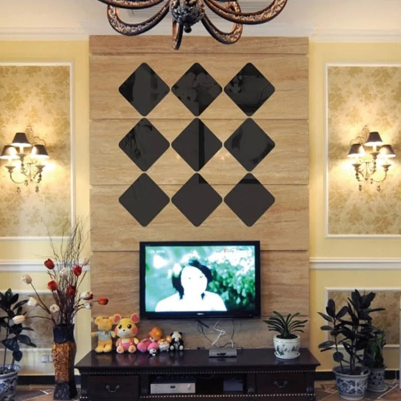 Self-adhesive 3D Square Acrylic Mirror 30cmX30cm