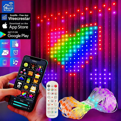 RGB Smart Curtain Lights with Bluetooth App