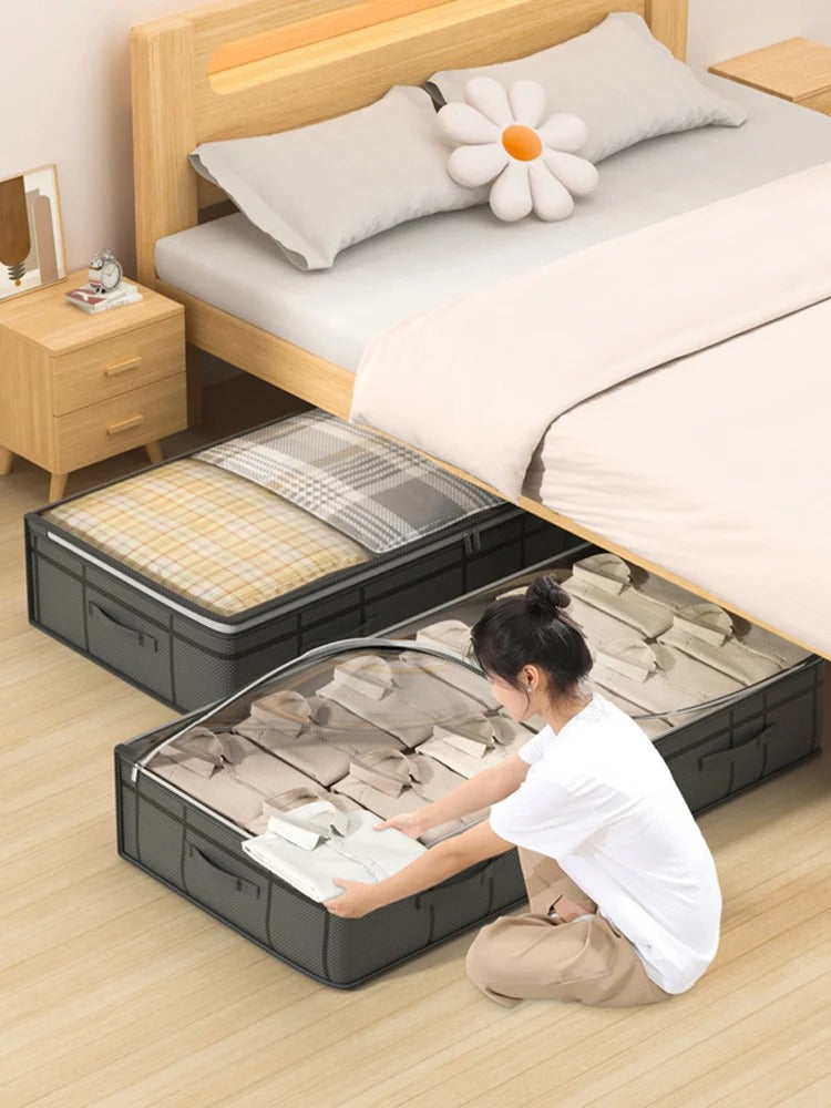 Bedroom dormitory organizer Under bed Foldable quilt clothes storage bag