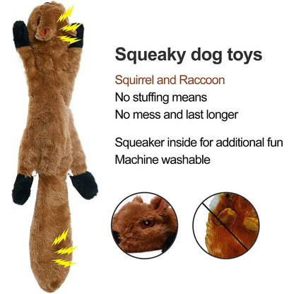 Funny Durable Animal No Stuffing Dog Toy with Squeakers
