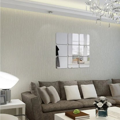 Self-adhesive 3D Square Acrylic Mirror 30cmX30cm