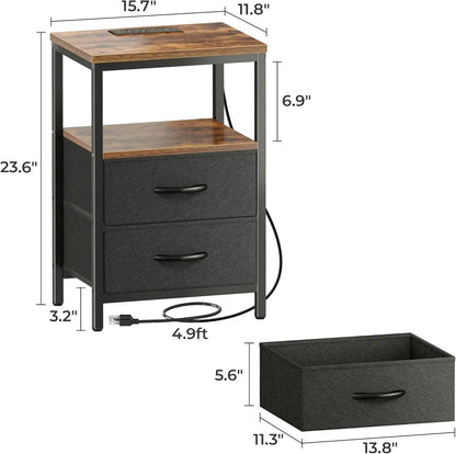 Nightstand with Charging Station