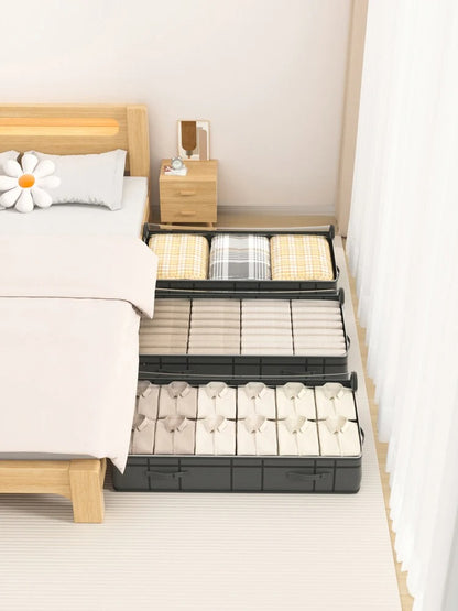 Bedroom dormitory organizer Under bed Foldable quilt clothes storage bag