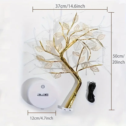 LED copper wire golden leaf light
