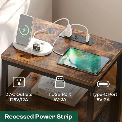 Nightstand with Charging Station
