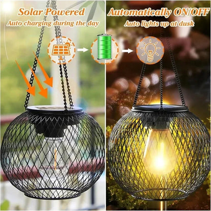 Outdoor Hanging Lights Waterproof Solar Lanterns