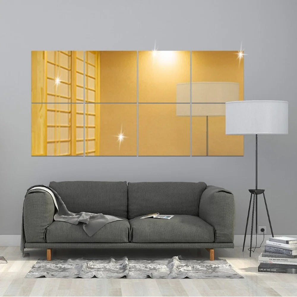 Self-adhesive 3D Square Acrylic Mirror 30cmX30cm