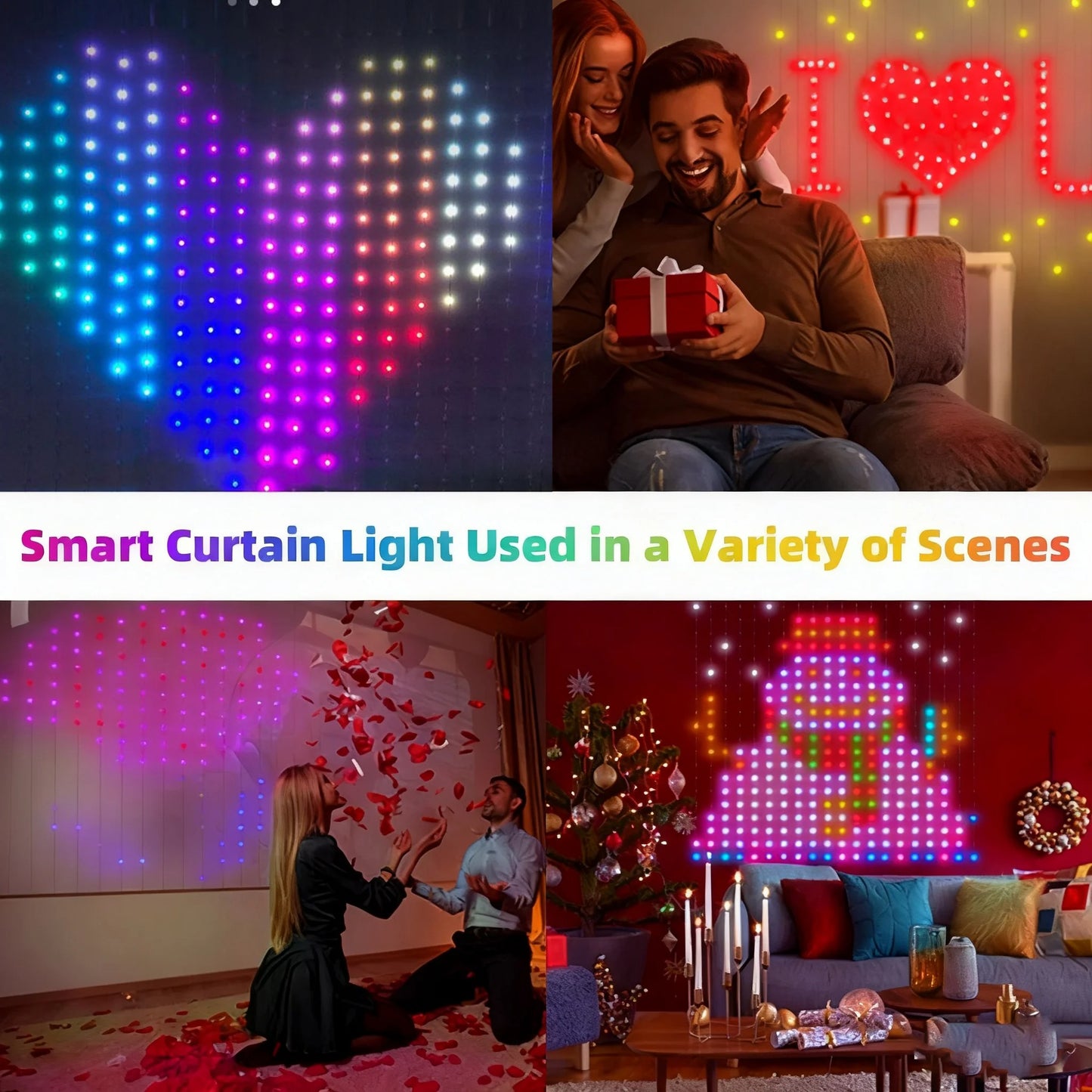 RGB Smart Curtain Lights with Bluetooth App