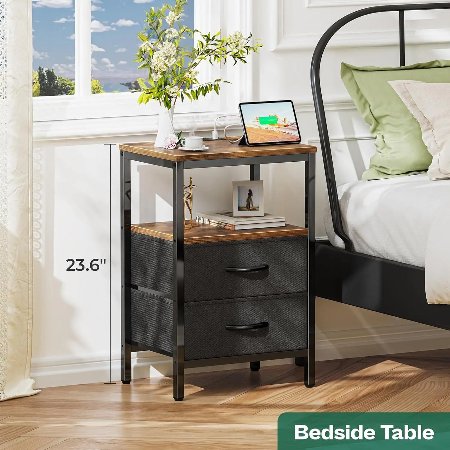 Nightstand with Charging Station