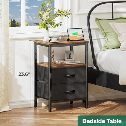 Nightstand with Charging Station