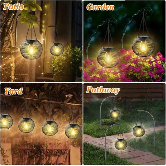 Outdoor Hanging Lights Waterproof Solar Lanterns