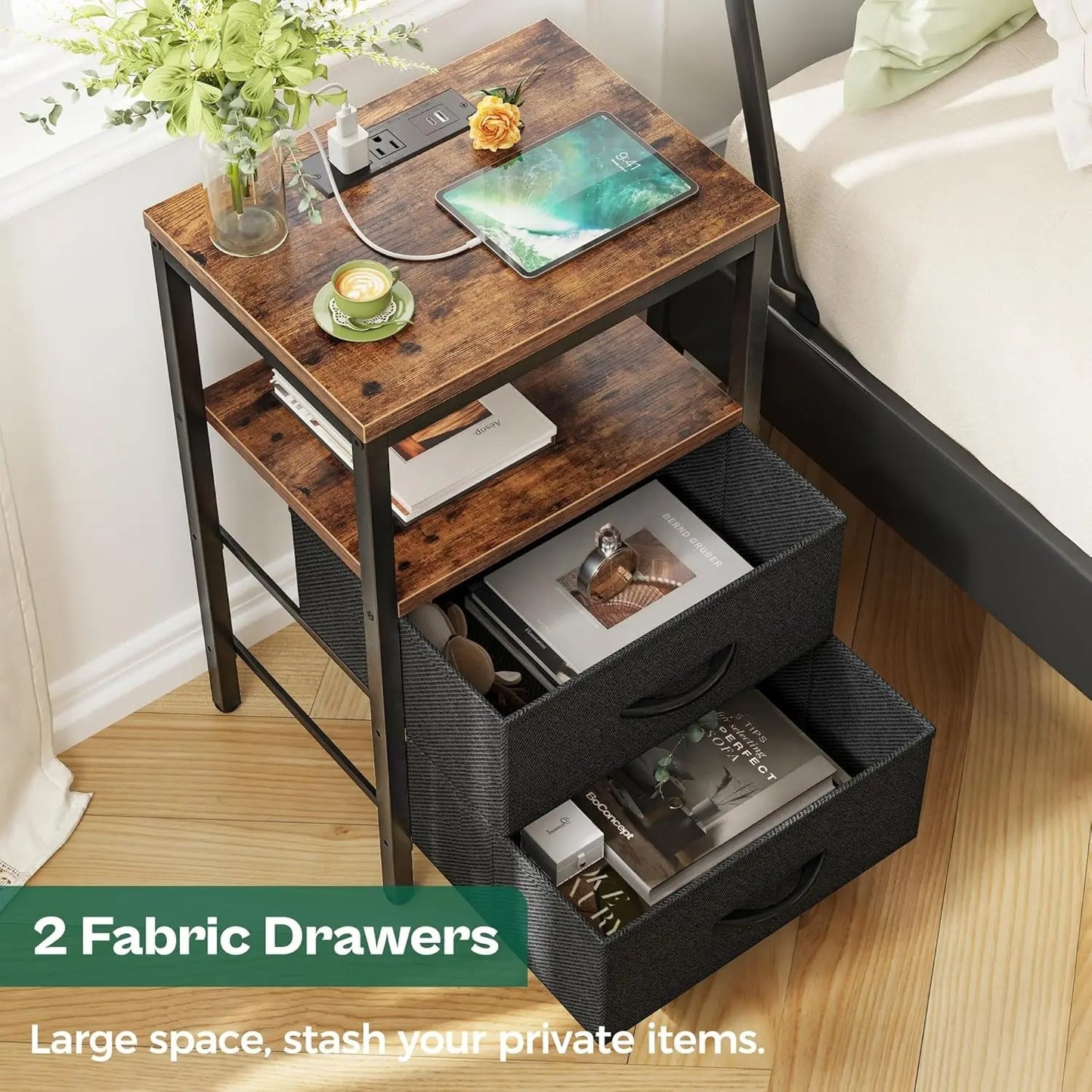 Nightstand with Charging Station