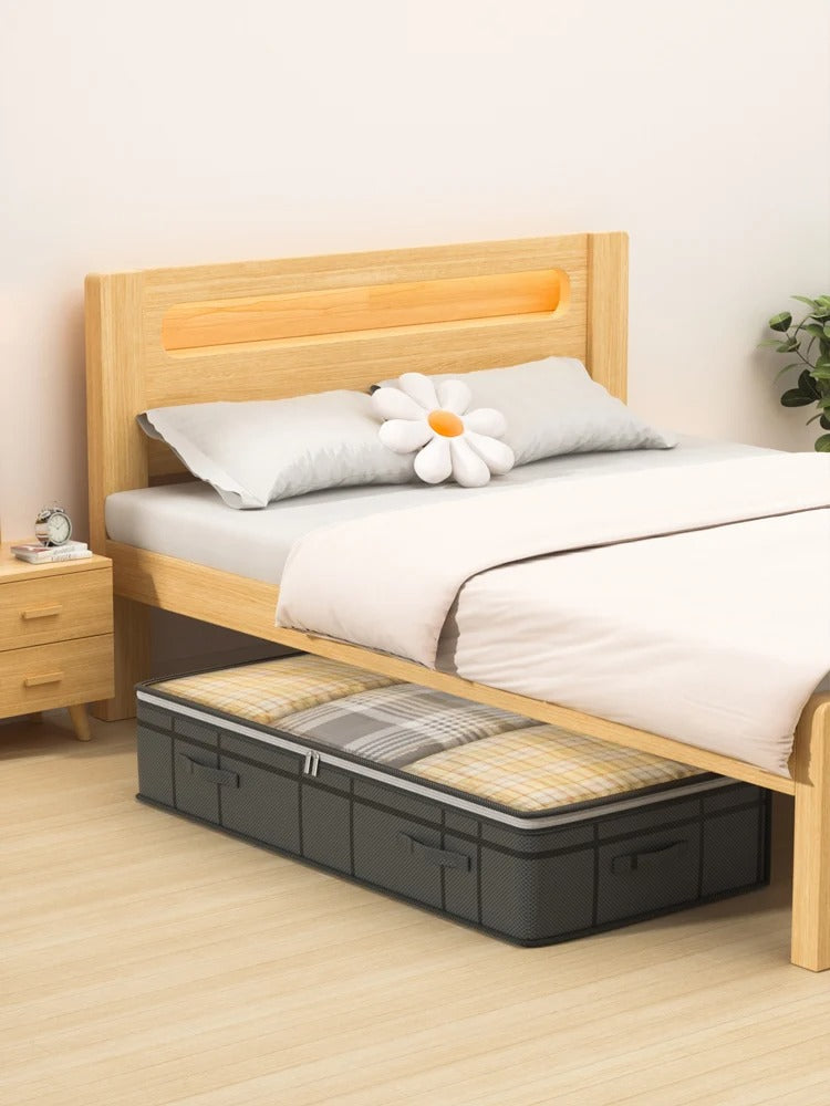 Bedroom dormitory organizer Under bed Foldable quilt clothes storage bag