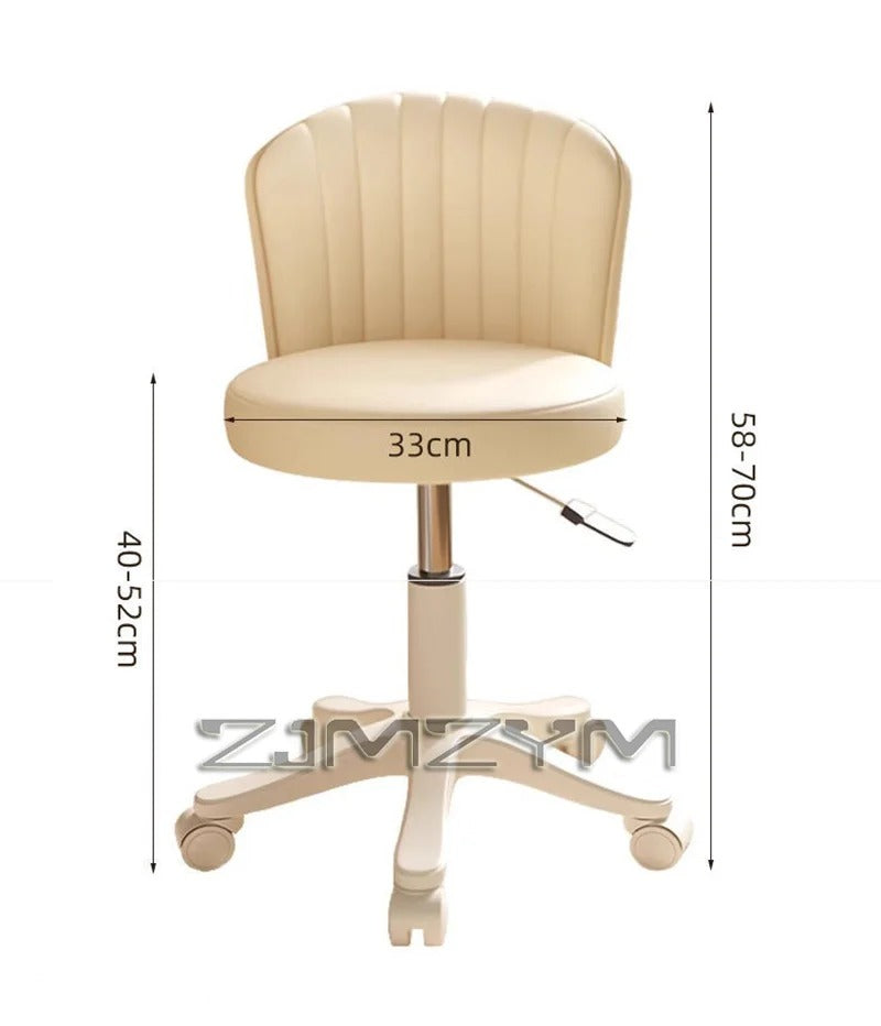 Leather Chair Shell Seat Adjustable Rotary Stool for Home