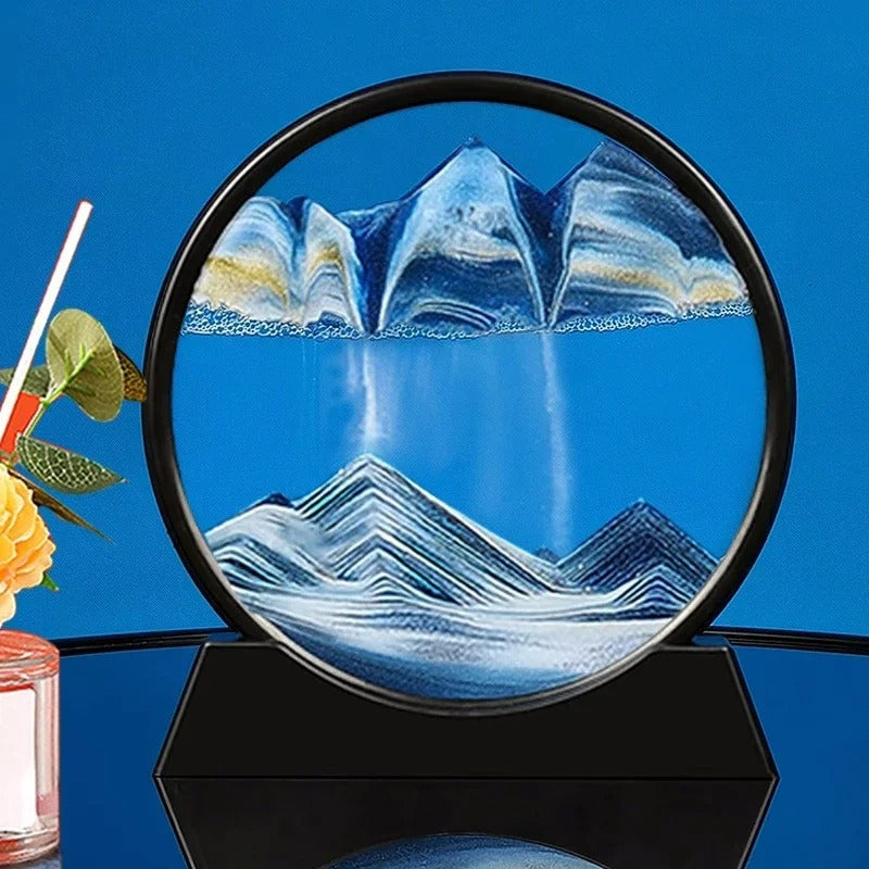 Round Glass Deep Sea Sandscape Hourglass
