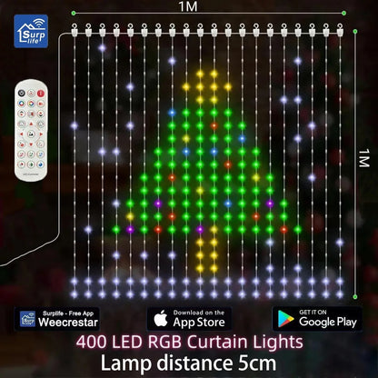 RGB Smart Curtain Lights with Bluetooth App